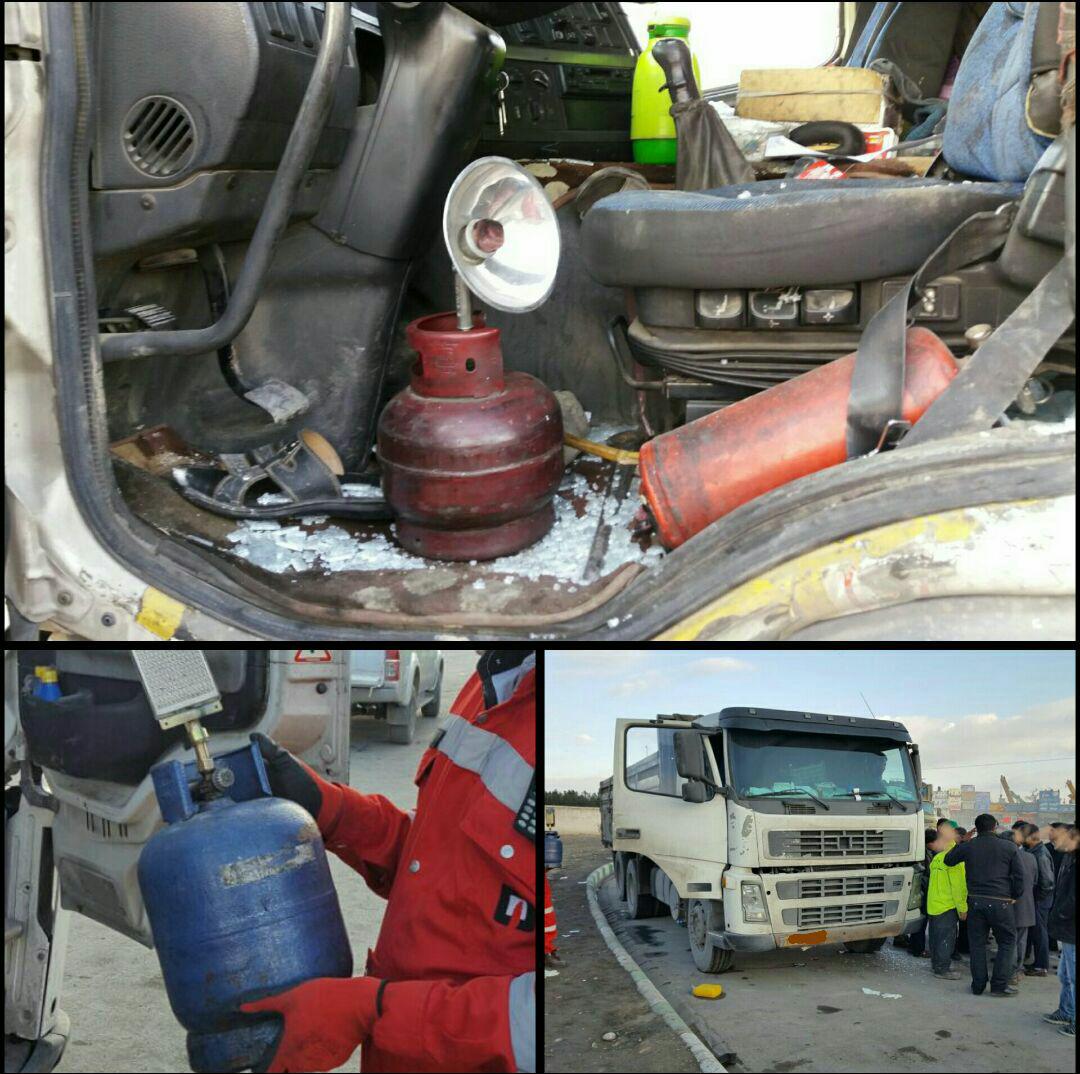 گازگرفتگی و مرگ راننده ای در مشهد