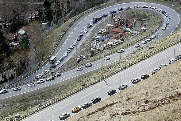 یک طرفه شدن جاده کرج چالوس