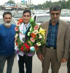 استقبال از نایب قهرمان تکواندو آسیا در عباس آباد