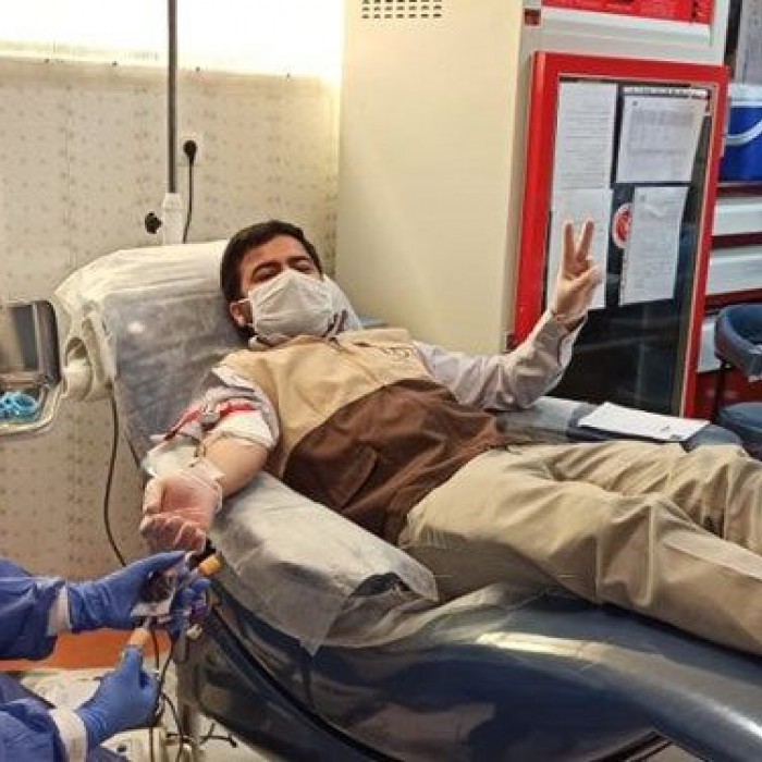 اهدا خون گروه جهادگران قرارگاه حاج قاسم سلیمانی