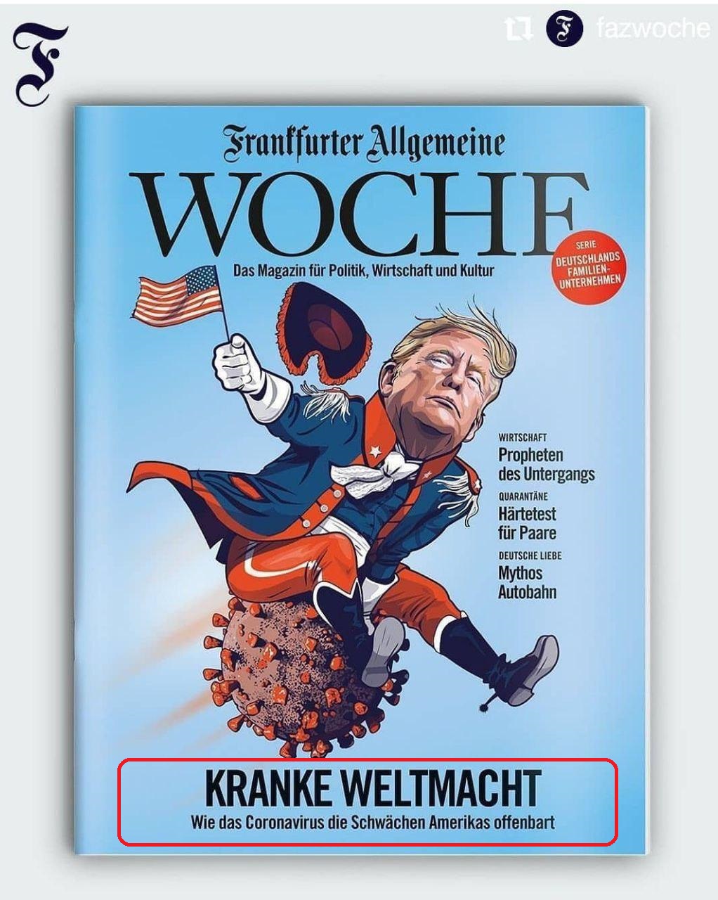 طعنه یک مجله آلمانی به دونالد ترامپ 