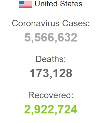 افزايش شمار قربانیان کرونا در آمریکا به ۱۷۳۱۲۸ نفر افزايش شمار قربانیان کرونا در آمریکا به ۱۷۳۱۲۸ نفر