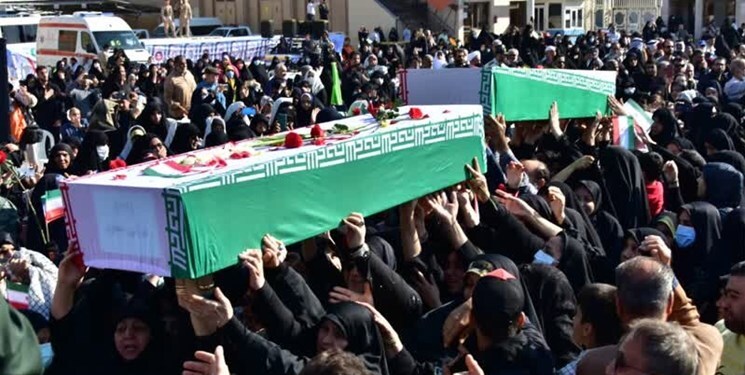 تشییع پیکر پاک دو شهید گمنام در اهواز