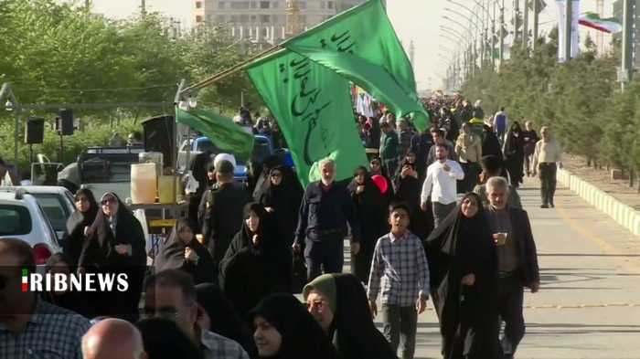 راهپیمایی مردم قم در حمایت از مردم فلسطین