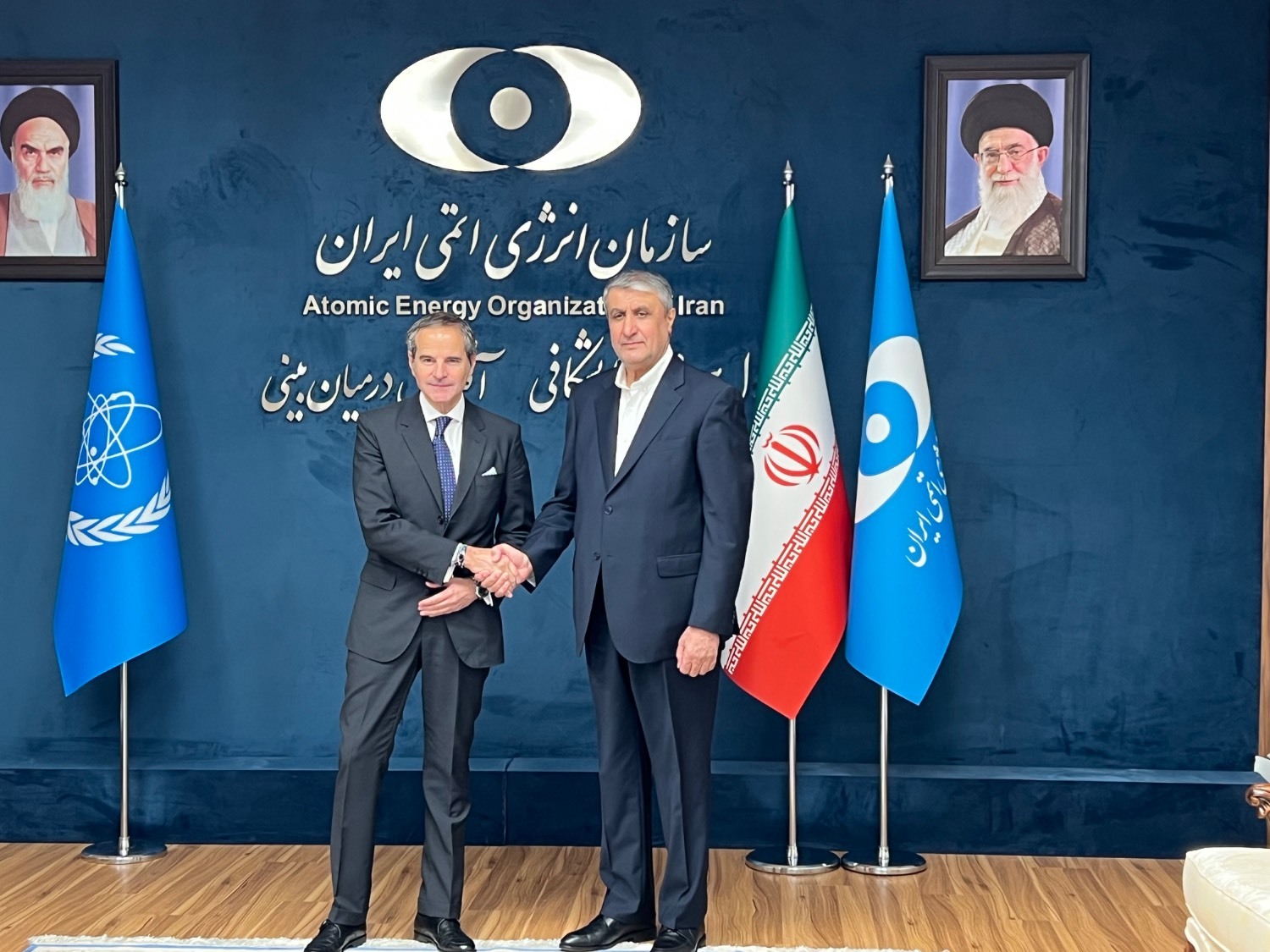 دیدار رییس سازمان انرژی اتمی با رافائل گروسی