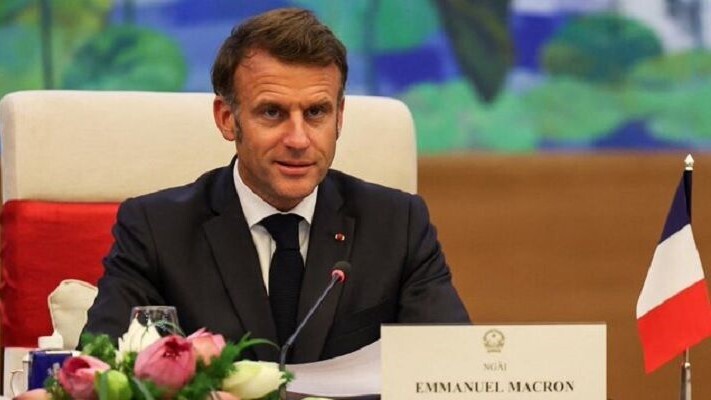 مکرون: فرانسه کشور فلسطین را به رسمیت می‌شناسد