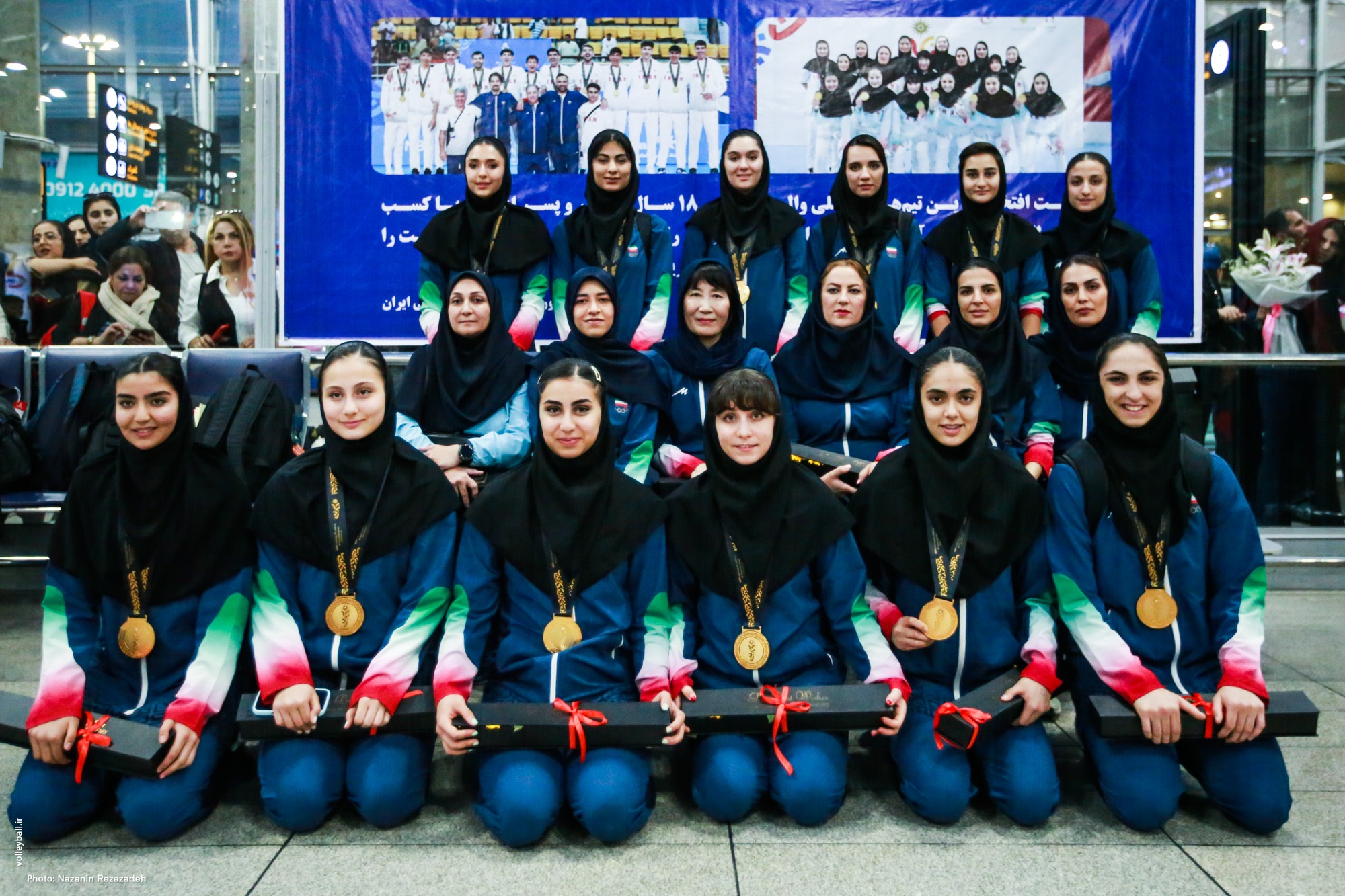 بازتاب درخشش طلایی والیبال دختران ایران در سایت شورای المپیک آسیا