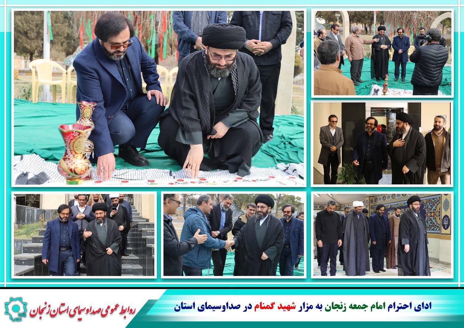 ادای احترام امام‌جمعه زنجان به مزار شهید گمنام