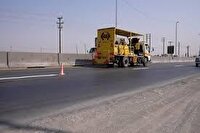اجرای عملیات خط کشی محور‌های خوزستان