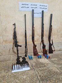 کشف ۵ قبضه سلاح جنگی و شکار توسط مرزبانان خرمشهر