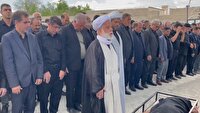 تشییع و تدفین پدر شهید ملک زاده در بستان آباد